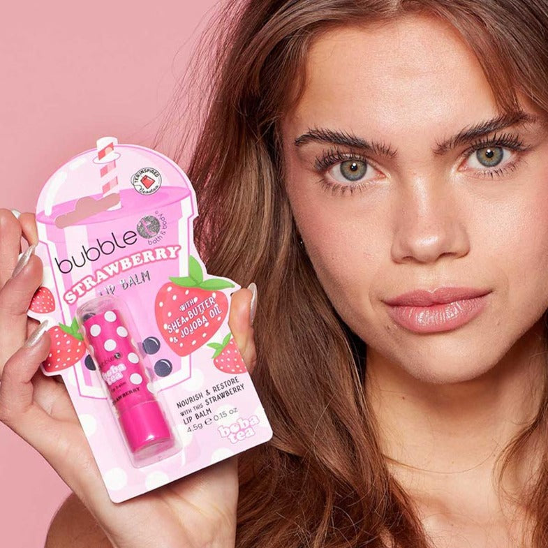 Boba Tea Strawberry Lip Balm (4.5g)