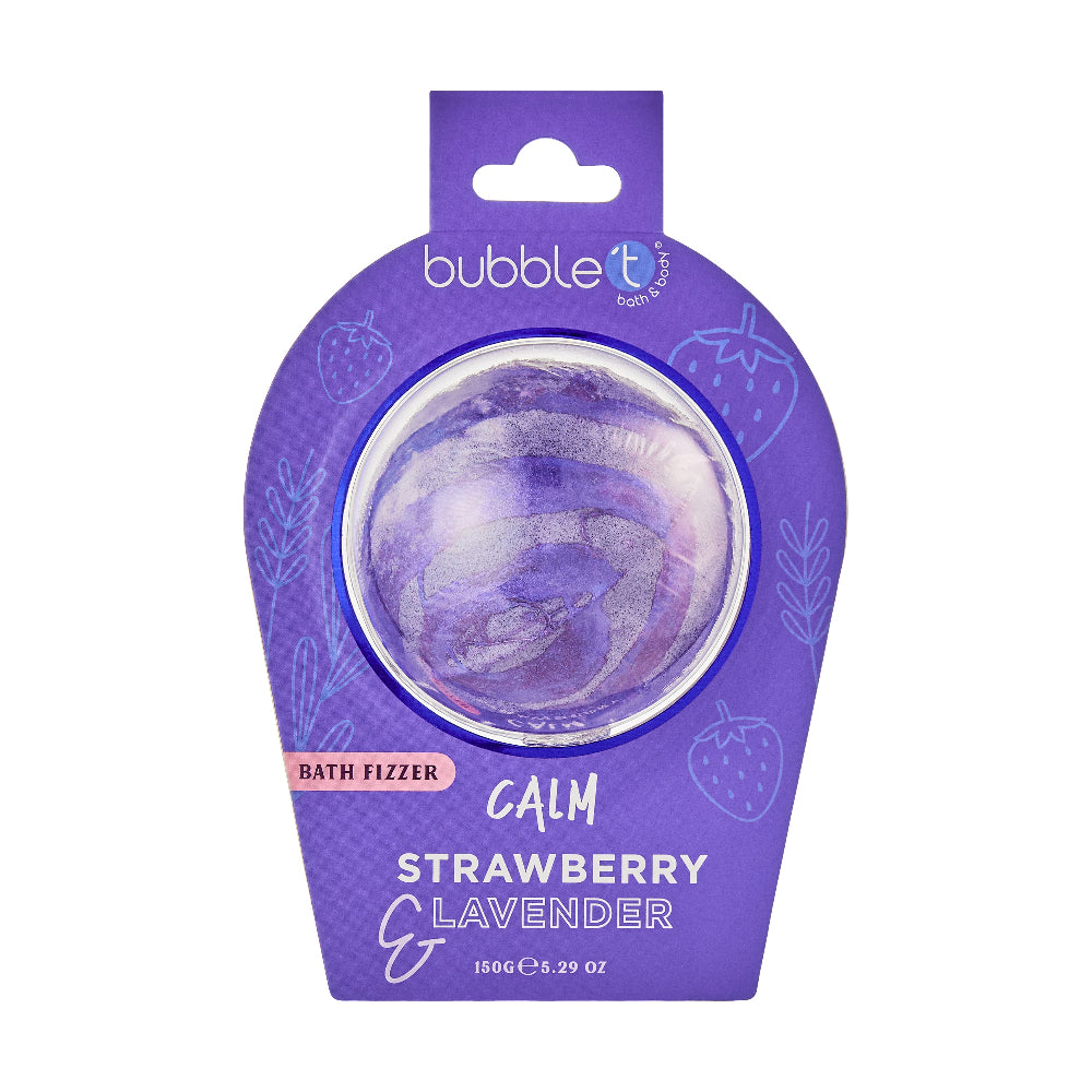 Calm Bath Bomb Fizzer - Strawberry & Lavender (150g)