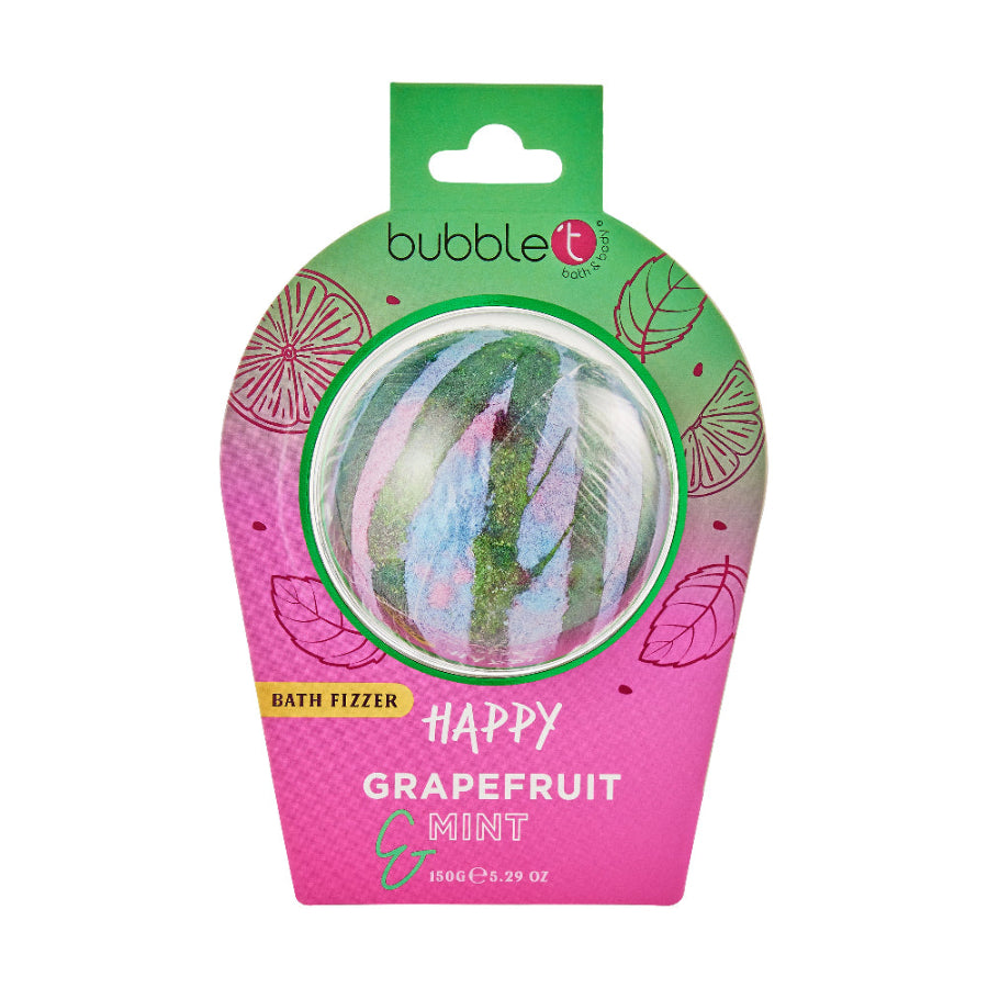 Happy Bath Bomb Fizzer - Grapefruit & Mint (150g)