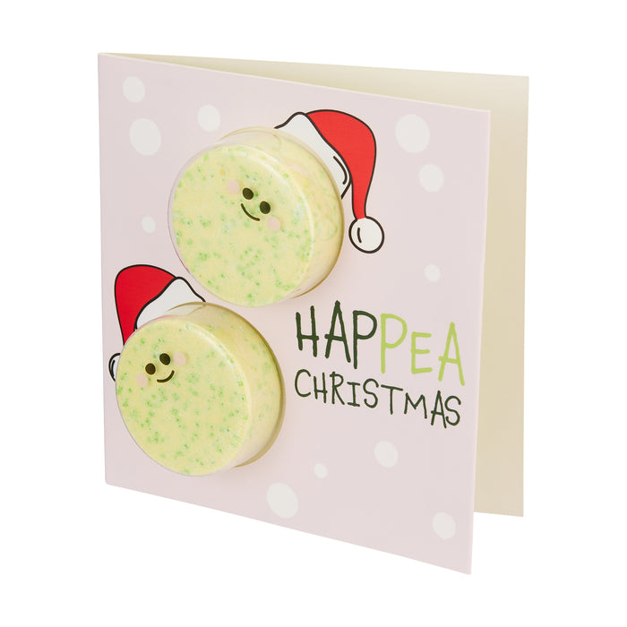 Sweet Pea Bath Bomb 'HapPEA Christmas' Card (50g)