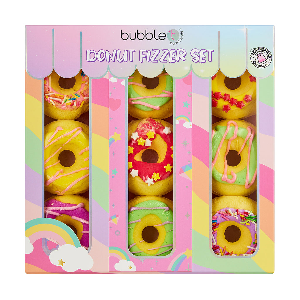 Rainbow Donut Bath Bomb Fizzer Gift Set - (9 x 60g)