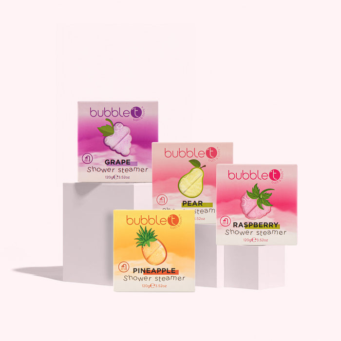 Mixed Fruitea Shower Steamers - Pineapple, Grape, Pear, Raspberry (12 x 120g)