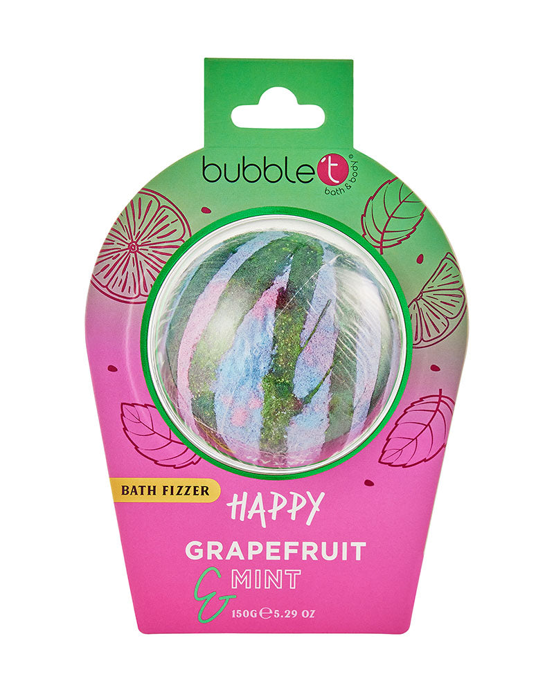Happy Bath Bomb Fizzer - Grapefruit & Mint (150g)