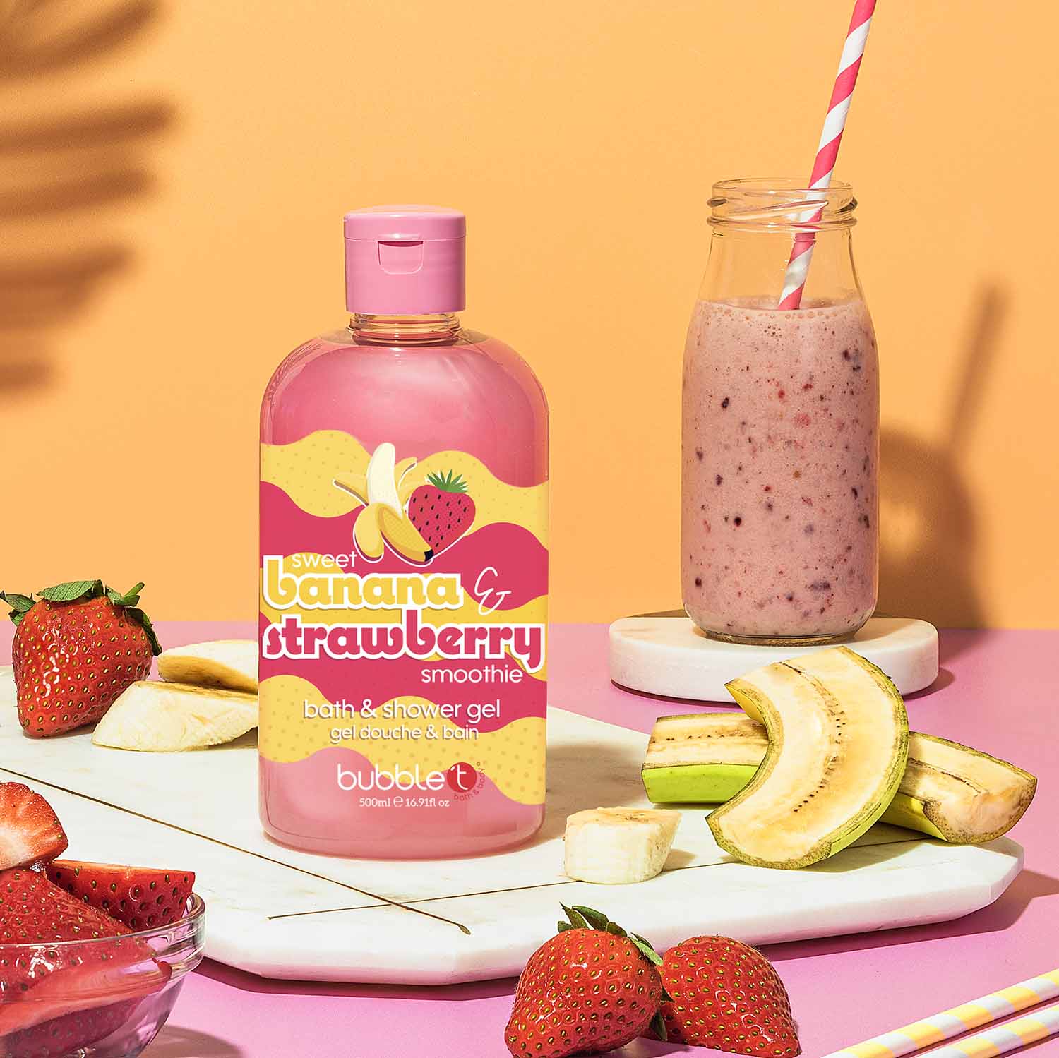 Banana & Strawberry Smoothie Body Wash (500ml)